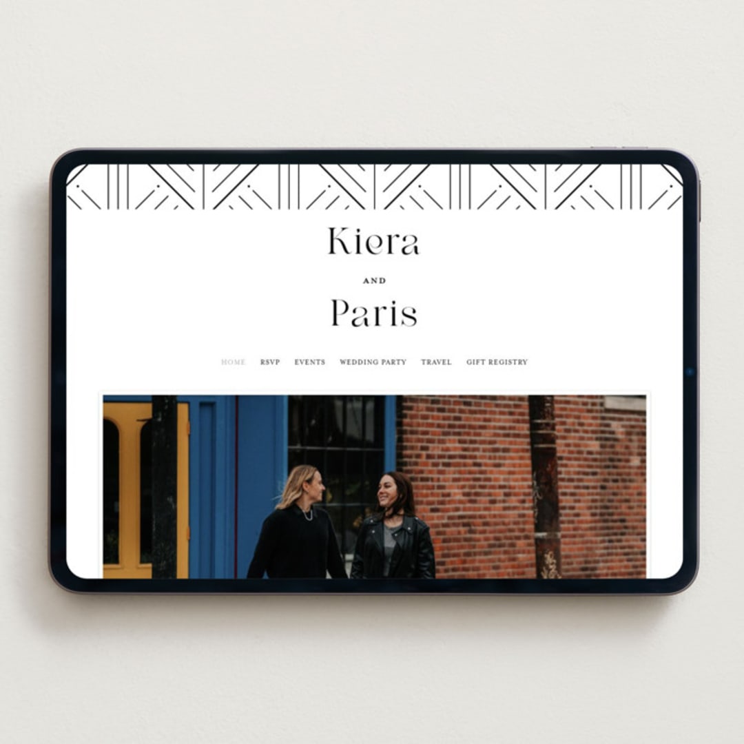 "Embellished Note" - Wedding Website in Tuxedo by tuldok - Desktop Design