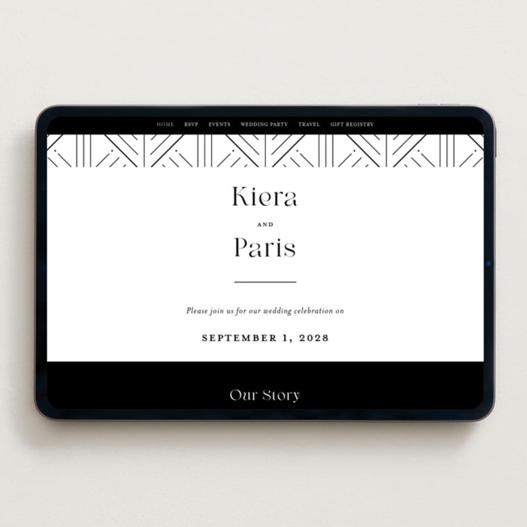 "Embellished Note" - Wedding Website in Tuxedo by tuldok - Desktop Design