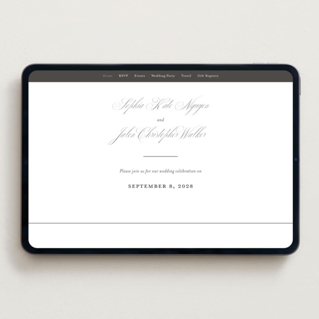 "From This Moment On" - Wedding Website in Classique by Design Lotus - Desktop Design