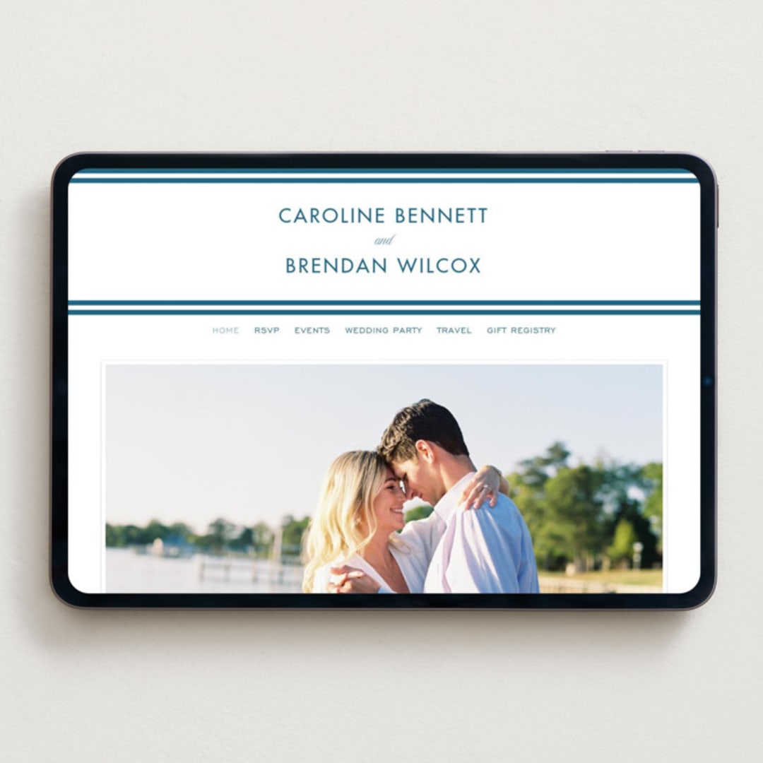 "Coast" - Wedding Website in Ocean by Kelly Schmidt - Desktop Design