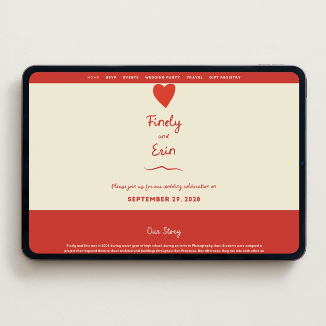 "Big Heart Wedding" - Wedding Website in Cherry by Ani Somi - Desktop Design