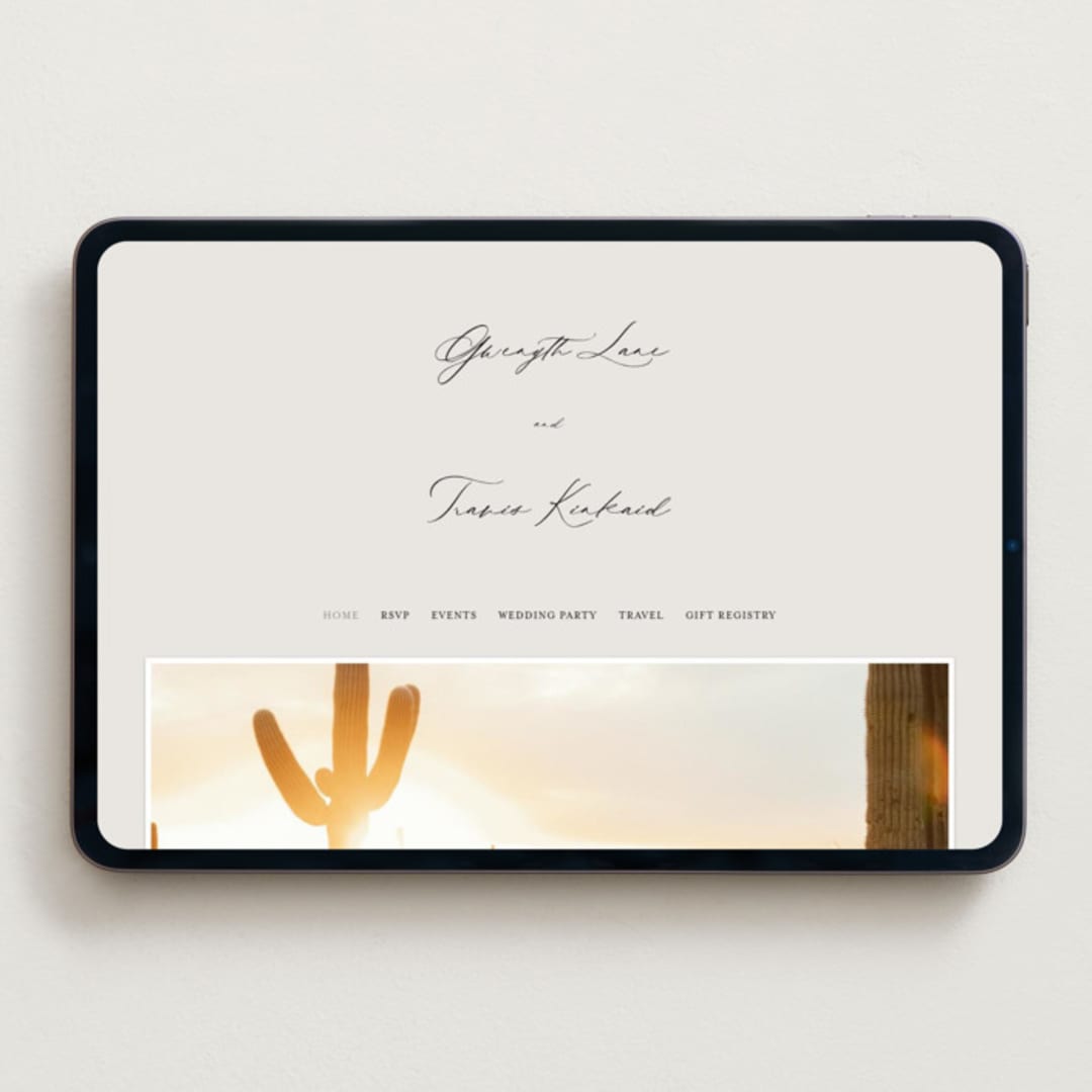 "kinkaid" - Wedding Website in Ivory by Carolyn Nicks - Desktop Design