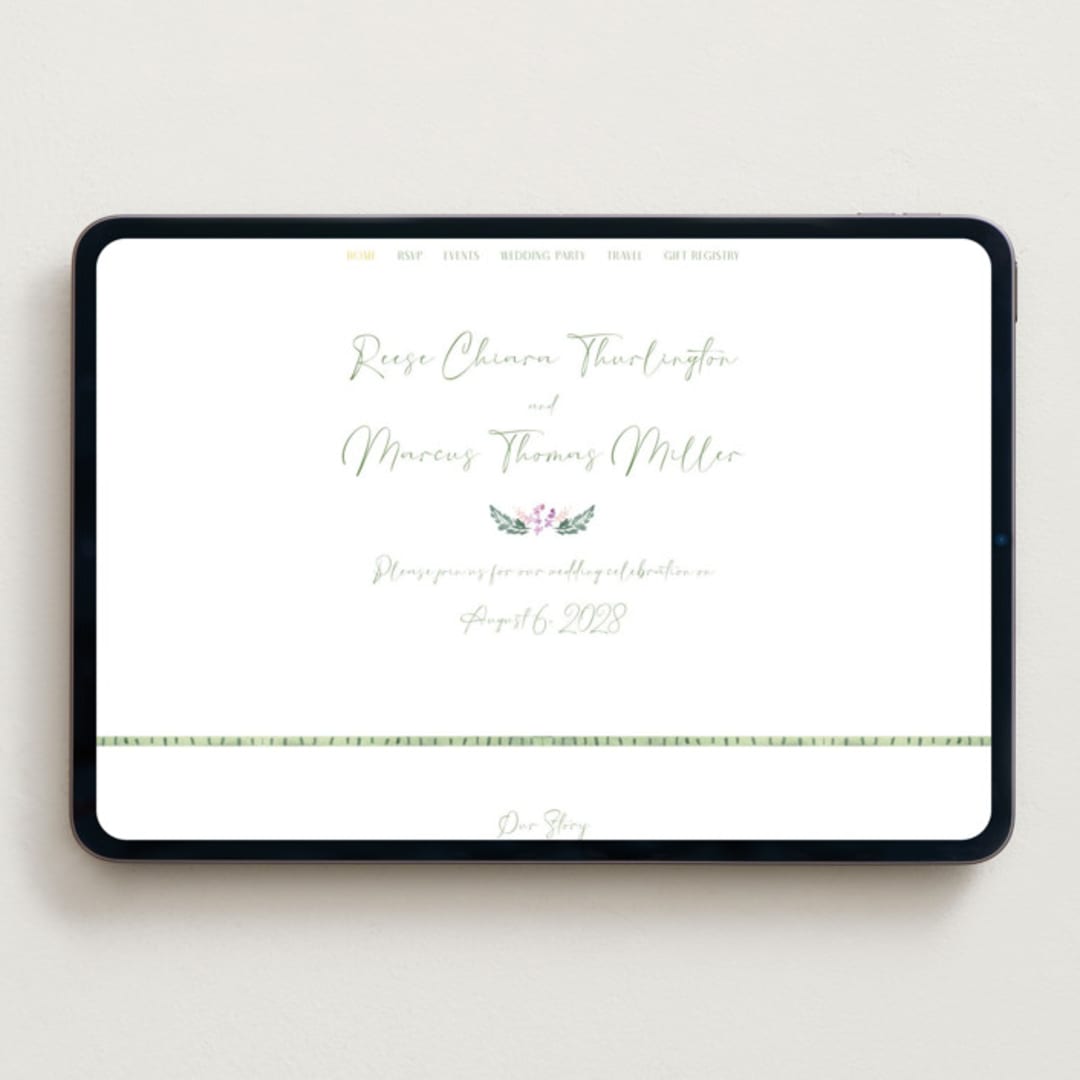 "Tropical Dreams" - Wedding Website in Jungle by Petra Kern - Desktop Design