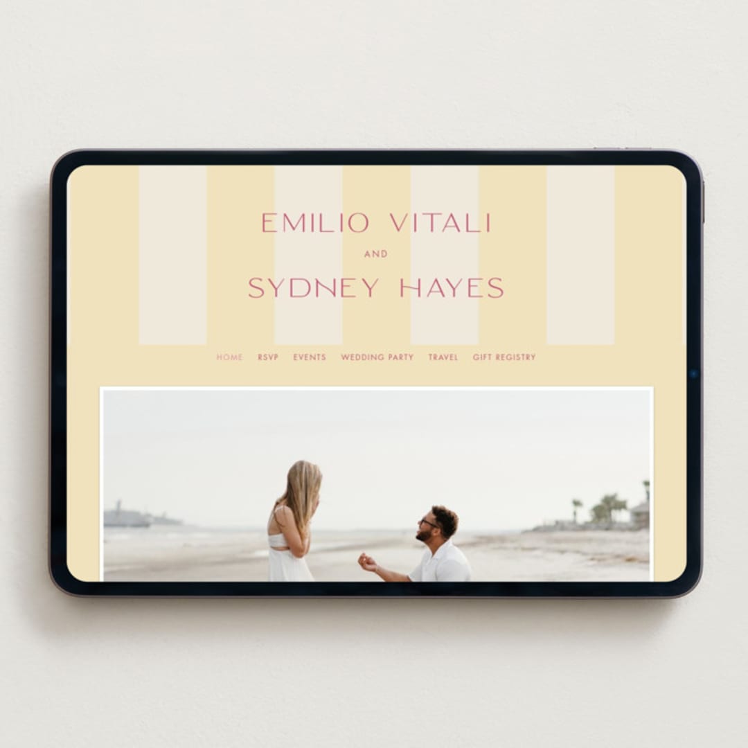 "palmetto" - Wedding Website in Lemon by Ellen Schlegelmilch - Desktop Design