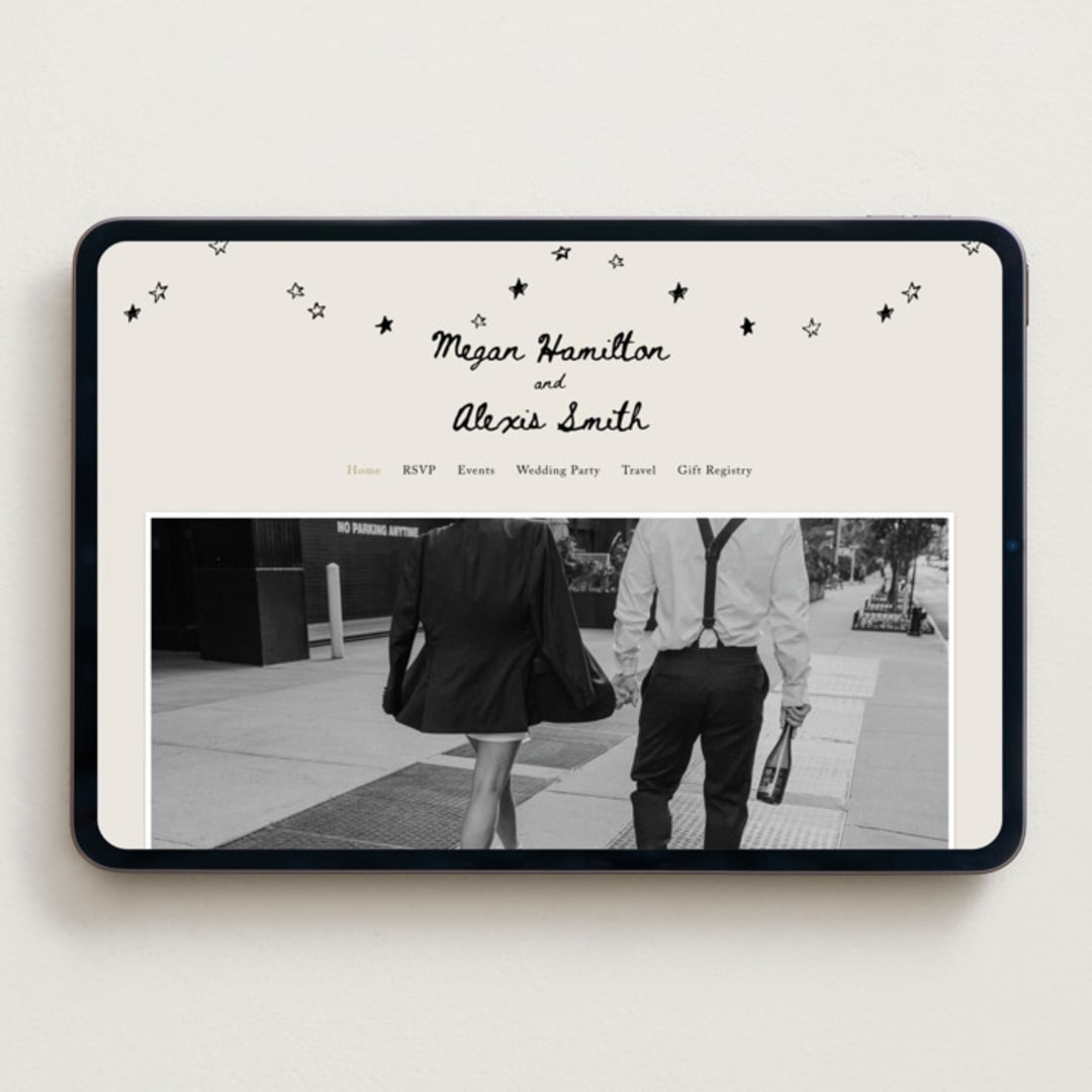 "simple monogram" - Wedding Website in Lace by Cass Loh - Desktop Design