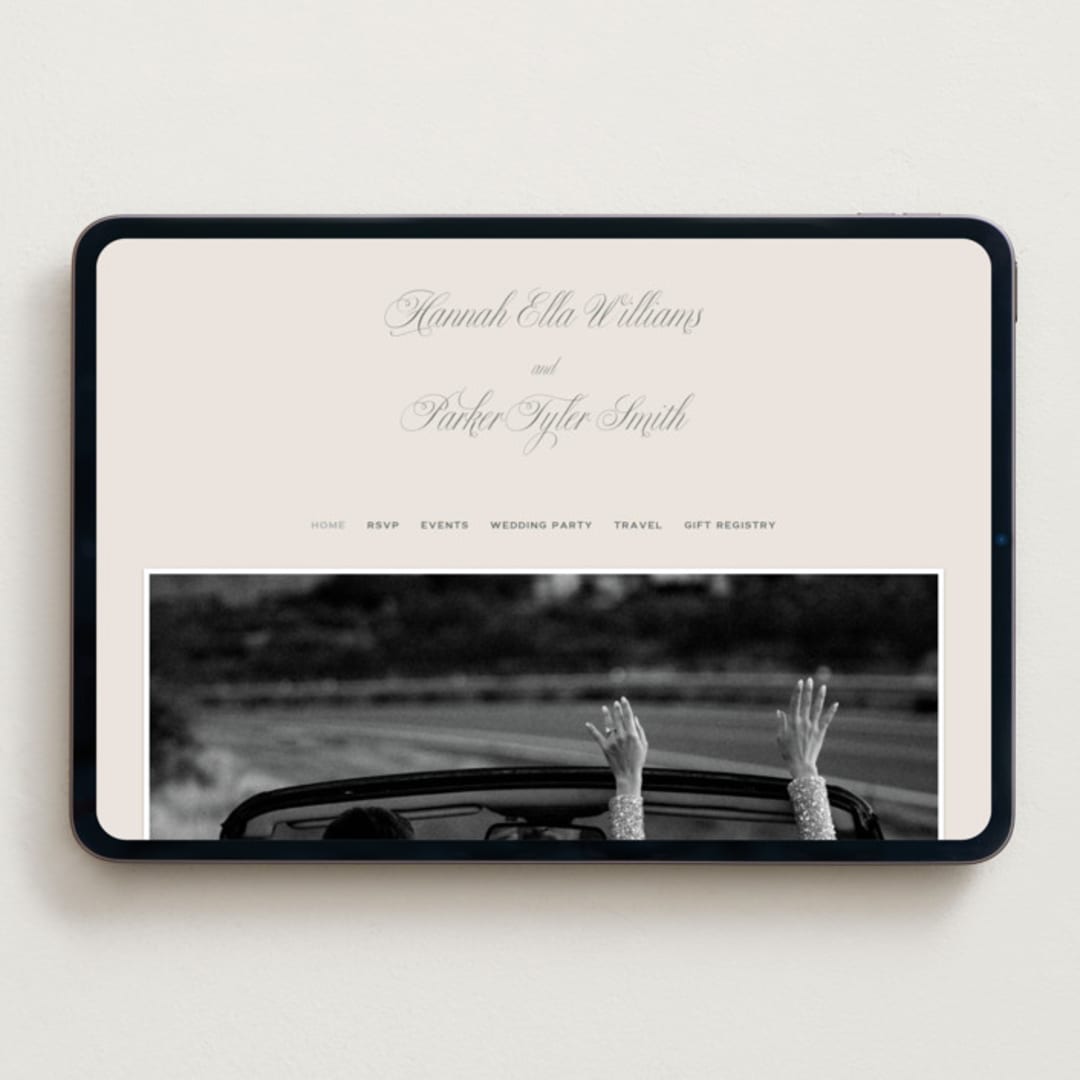 "Let's Say I Do" - Wedding Website in Ivory by Petra Kern - Desktop Design