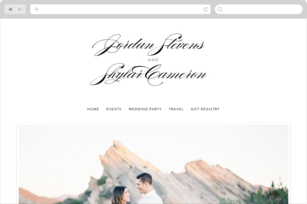 "Waltz" - Wedding Website in Tuxedo by Lori Wemple - Desktop Design