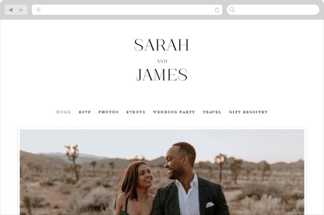 "Coupling" - Wedding Website in Cloud by Lauren Chism - Desktop Design