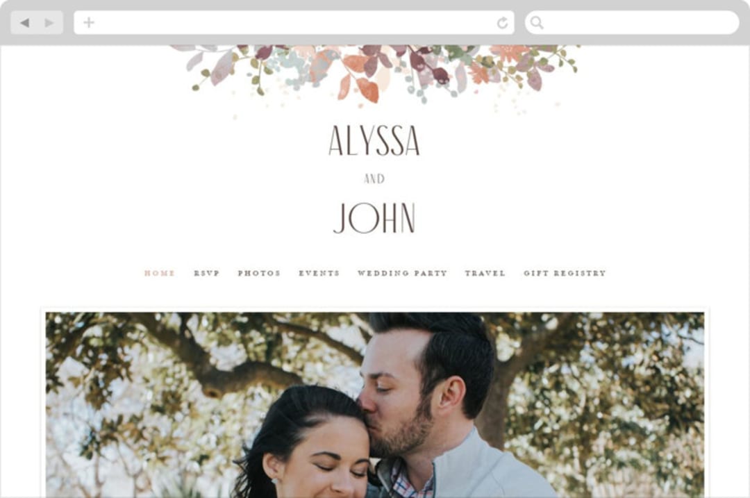 "Wesleyan Hill" - Wedding Website in Wildflower by Jennifer Wick - Desktop Design
