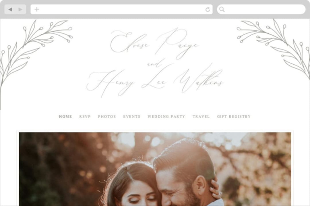 "Essential" - Wedding Website in Mist by Design Lotus - Desktop Design