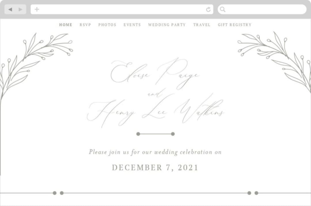 "Essential" - Wedding Website in Mist by Design Lotus - Desktop Design