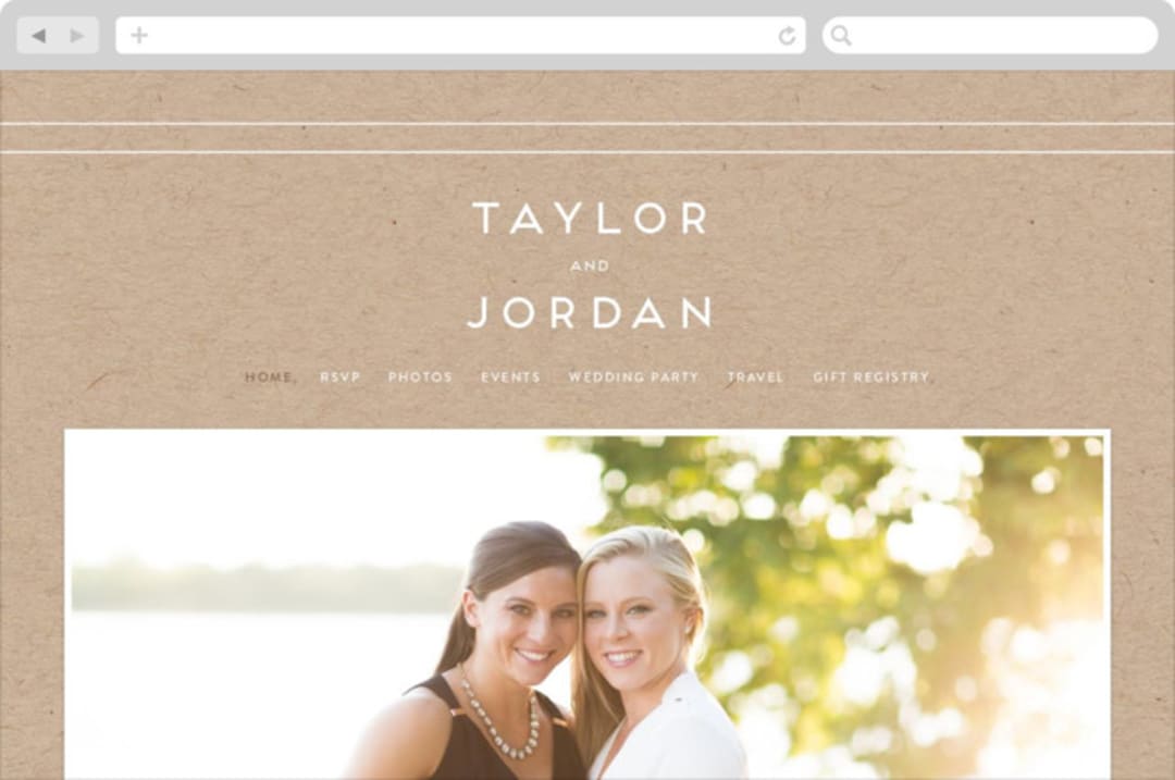 "Modern Stamp" - Wedding Website in Kraft by seulghi - Desktop Design