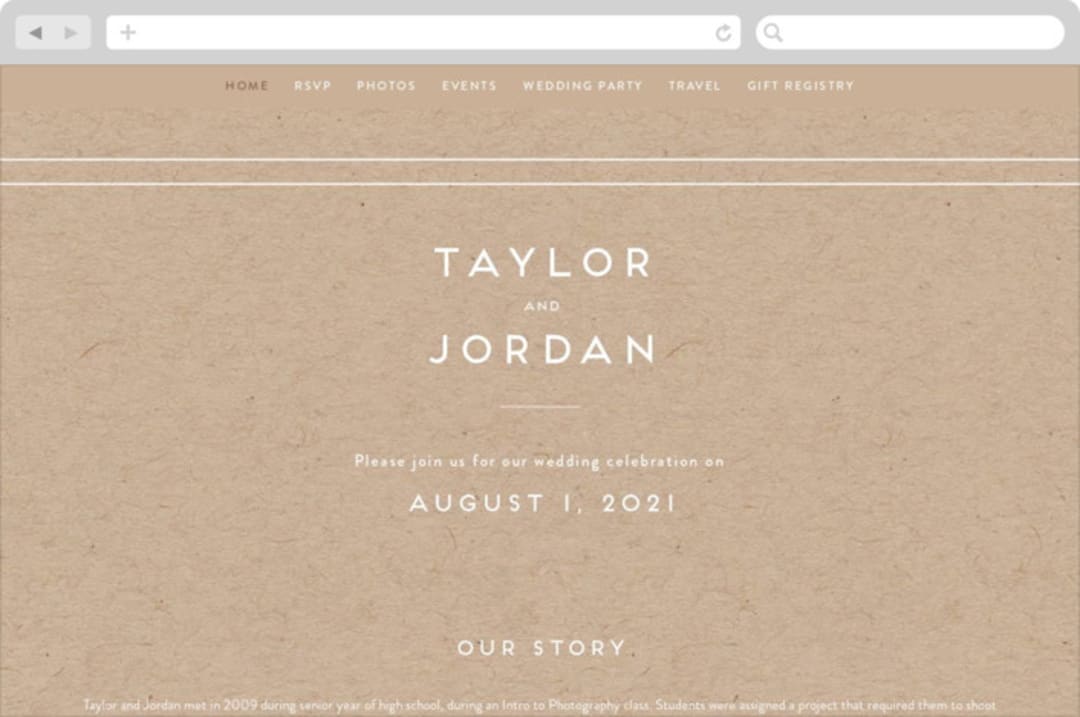 "Modern Stamp" - Wedding Website in Kraft by seulghi - Desktop Design