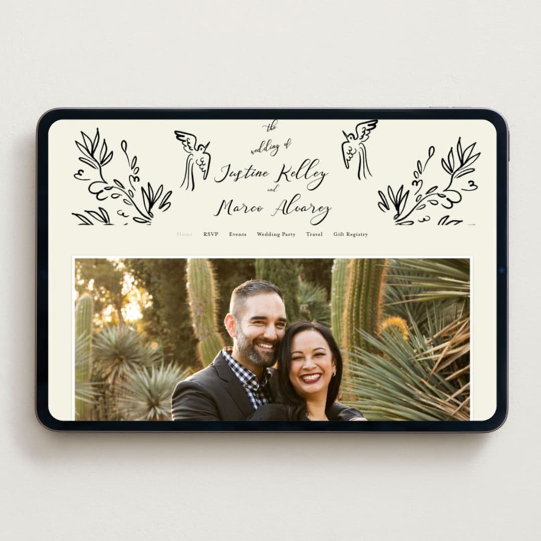 "Sundaland Gardens" - Wedding Website in Ivory by Ani Somi - Desktop Design