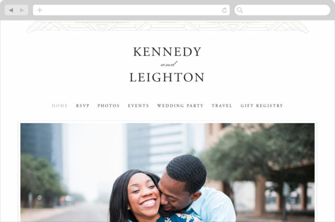 "Opulent Border" - Wedding Website in Stone by Hooray Creative - Desktop Design