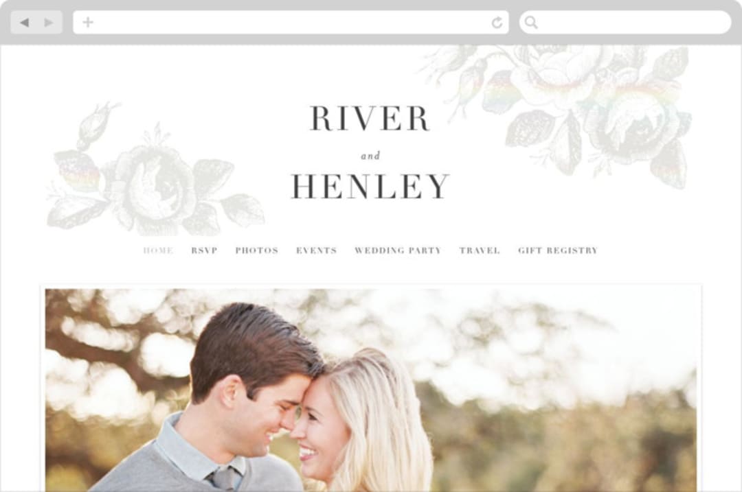 "Beloved" - Wedding Website in Snow by Design Lotus - Desktop Design