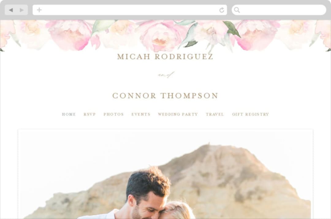 "beautiful peonies" - Wedding Website in Spring by Phrosné Barwood - Desktop Design