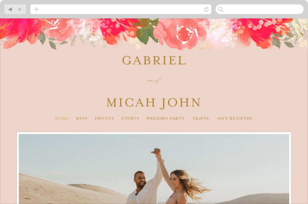 "Delightful" - Wedding Website in Delight by Phrosné Barwood - Desktop Design