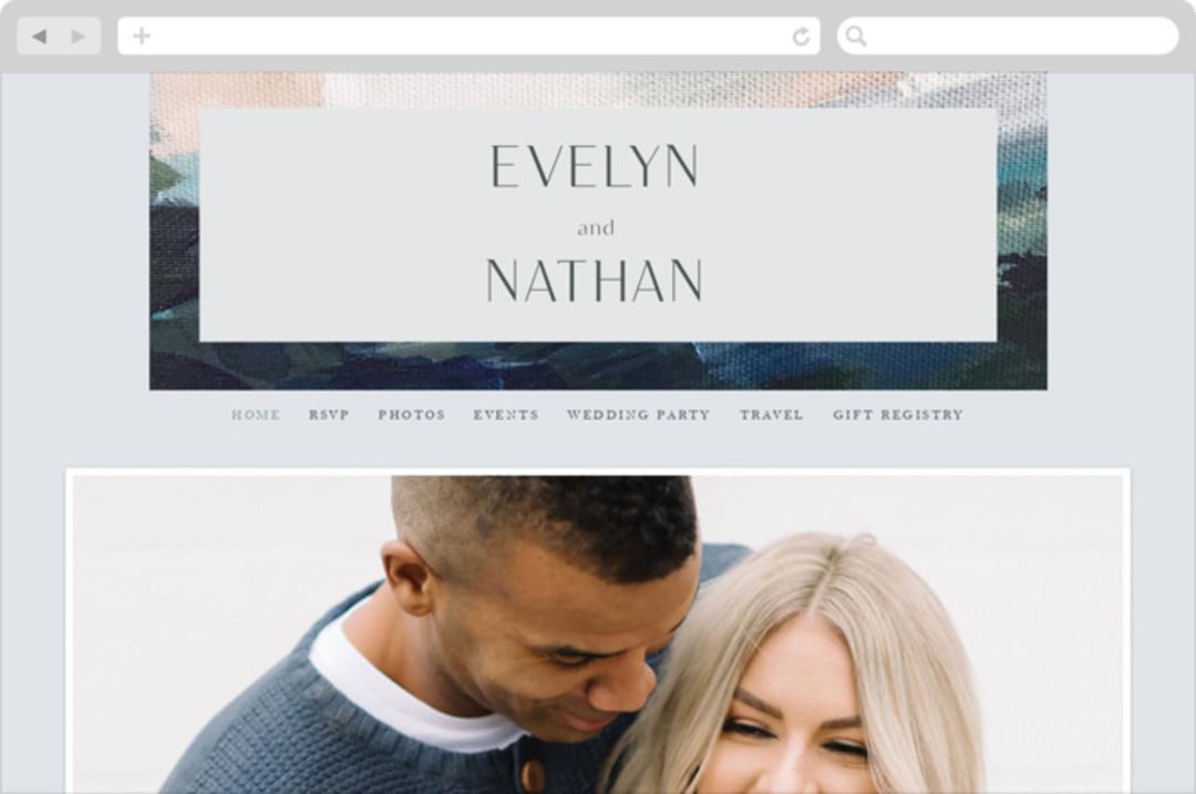 "Evelyn" - Wedding Website in Capri by Nicole Walsh - Desktop Design