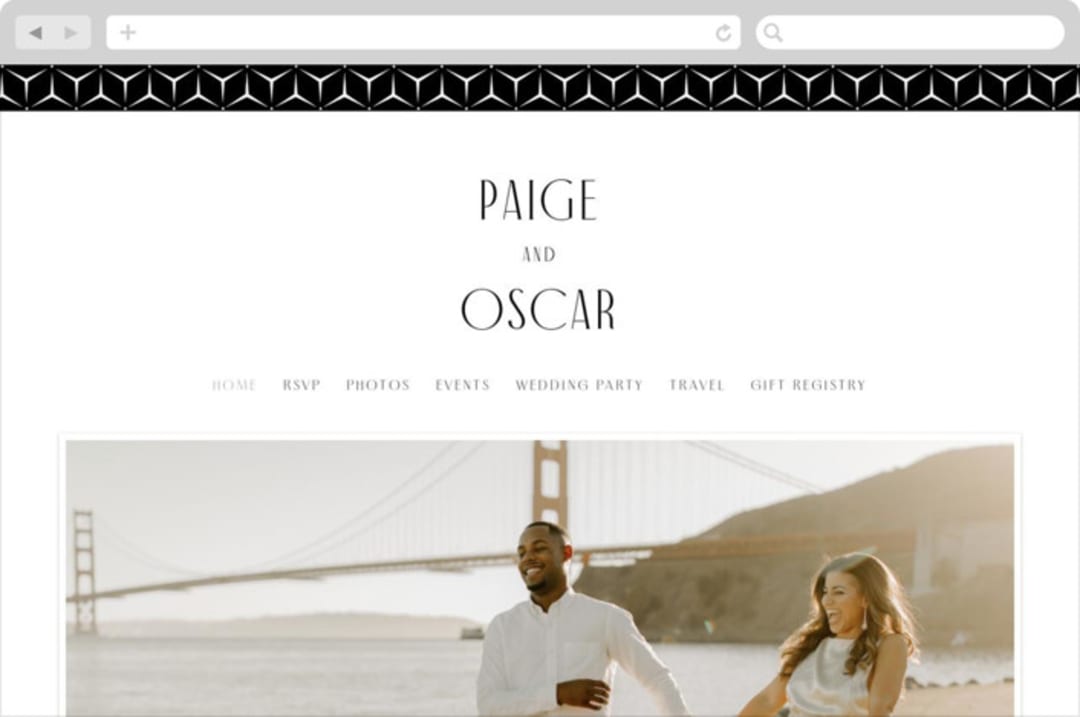 "Arcadia" - Wedding Website in Onyx by Jennifer Wick - Desktop Design