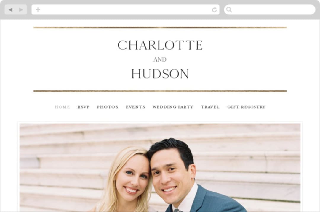 "Heard the news" - Wedding Website in Cotton by Stacey Meacham - Desktop Design