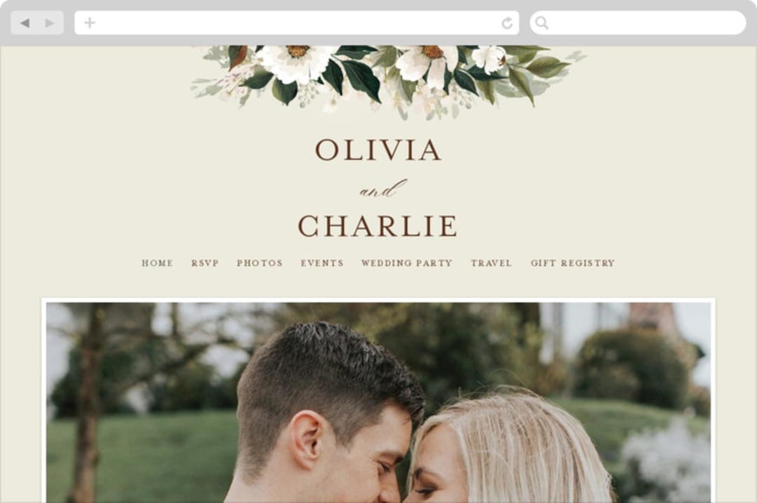 "A Garden Wedding" - Wedding Website in Magnolia by Chris Griffith - Desktop Design