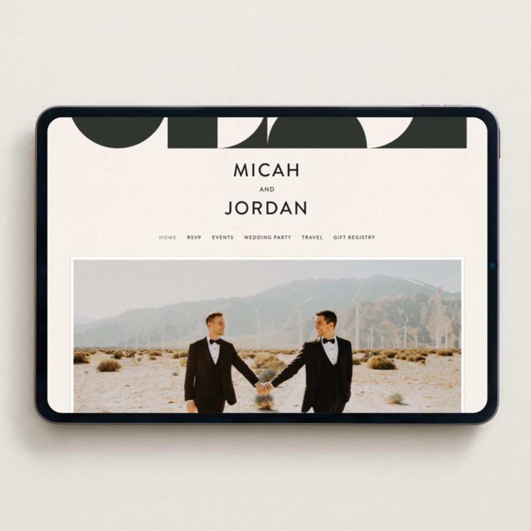 "Kenai" - Wedding Website in Shadow by Carly Reed Walker - Desktop Design