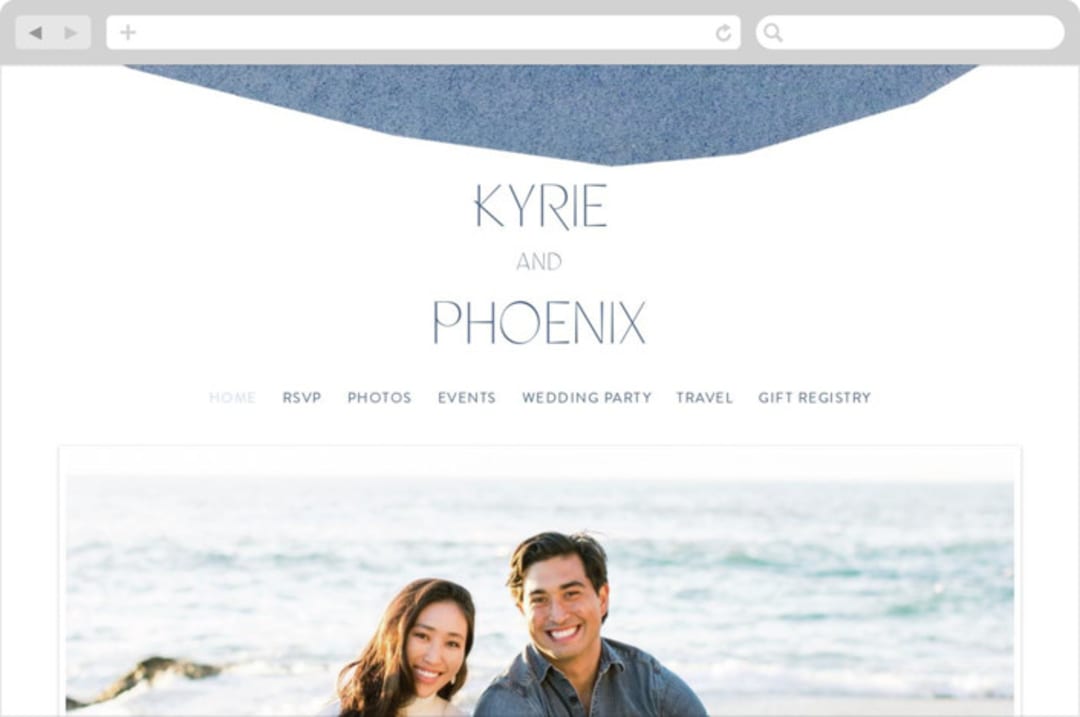 "Alchemy" - Wedding Website in Deep Sea by Olivia Raufman - Desktop Design