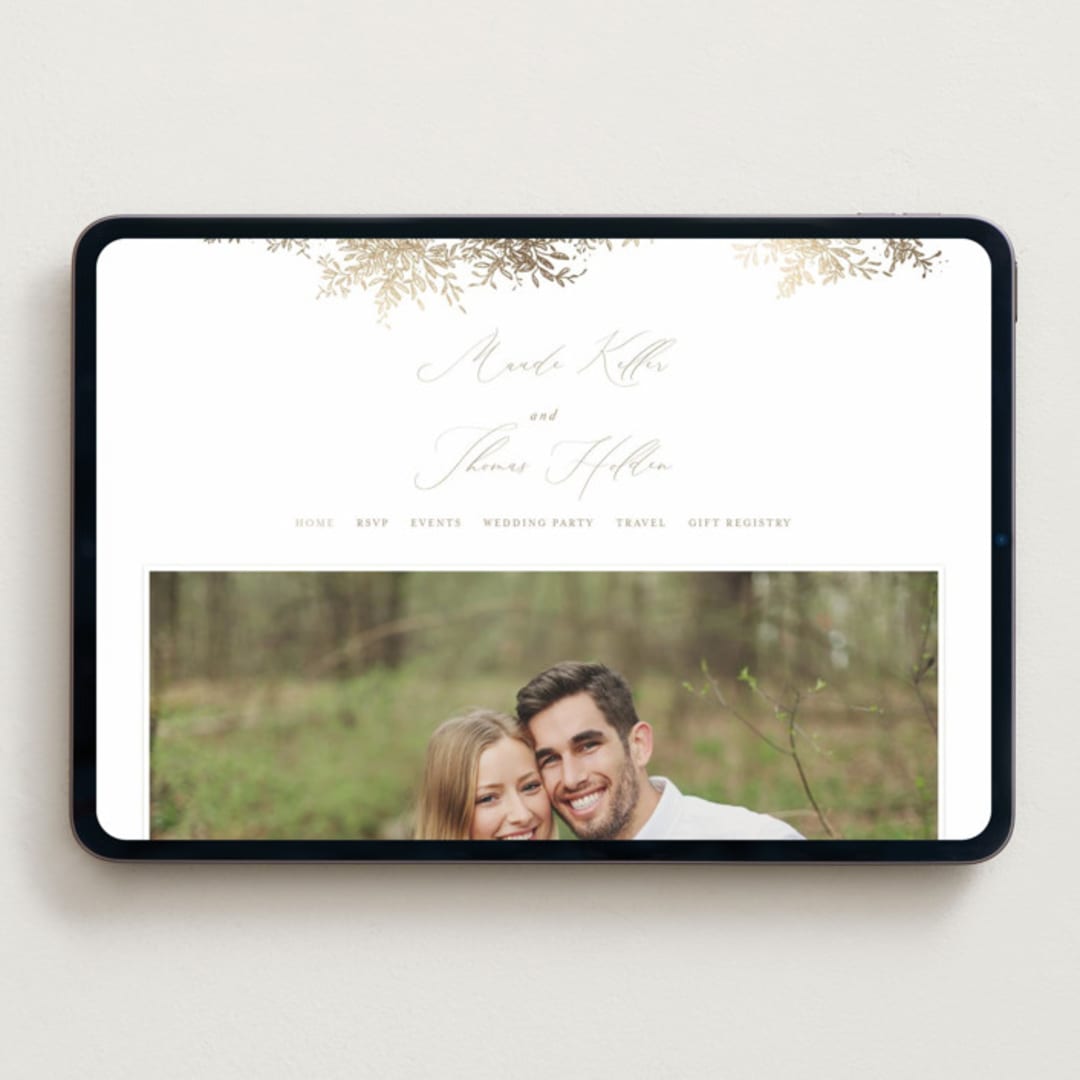 "Reflection" - Wedding Website in Porcelain by Leah Bisch - Desktop Design
