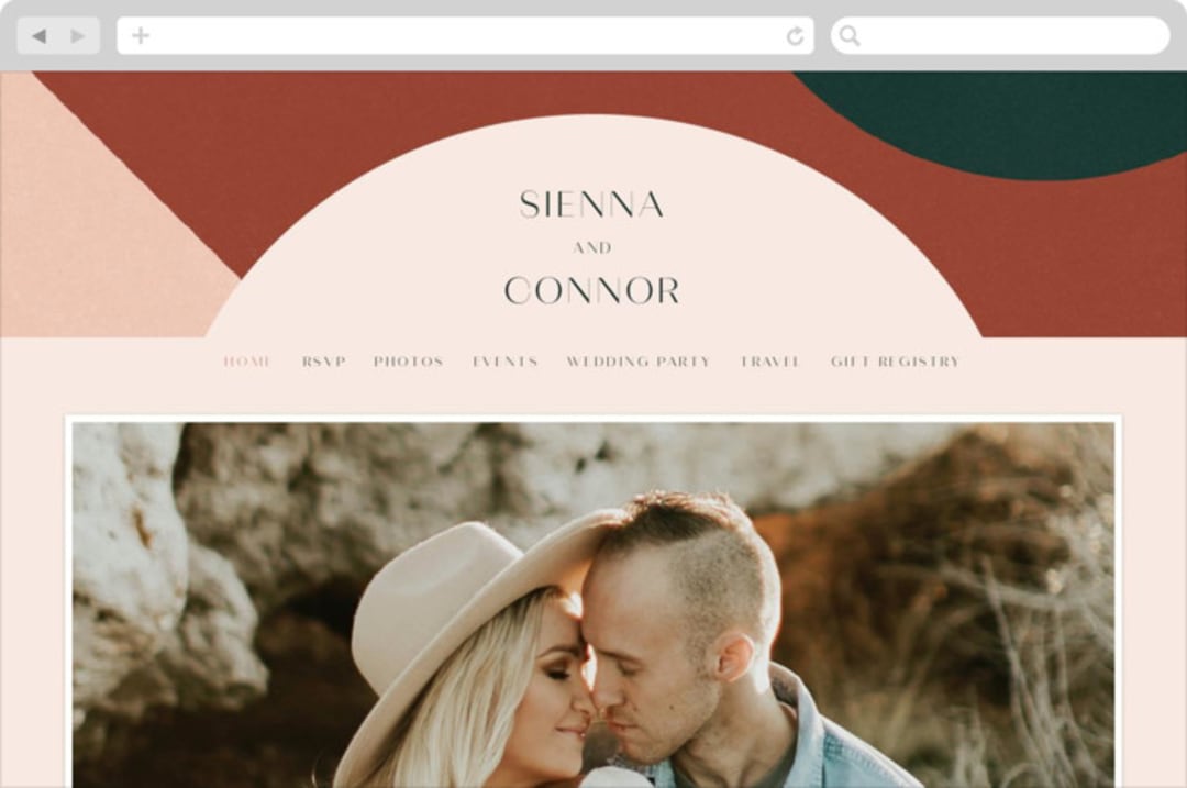 "archway" - Wedding Website in Forest by Jen Banks - Desktop Design