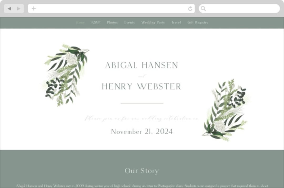 "Collection" - Wedding Website in Blanco by Kaydi Bishop - Desktop Design