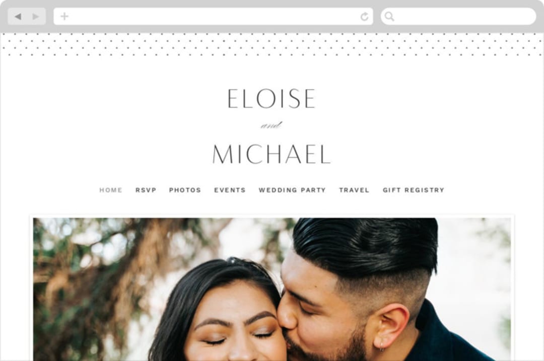 "Of Note" - Wedding Website in Pearl by Olivia Raufman - Desktop Design