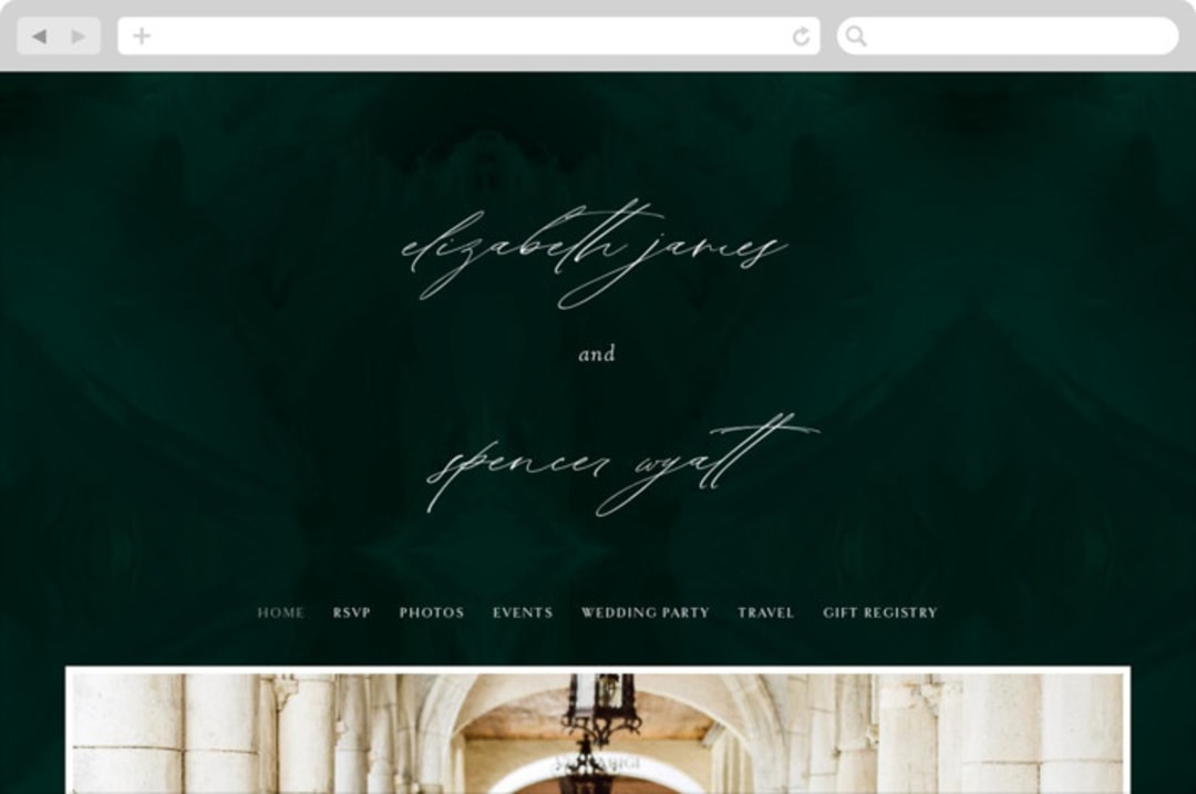 "emerald" - Wedding Website in Emerald by Andrea Cernin - Desktop Design