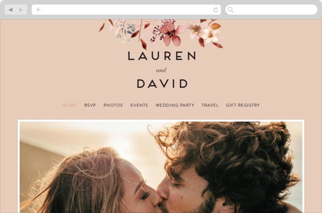 "Silky Way" - Wedding Website in Midnight by Petra Kern - Desktop Design