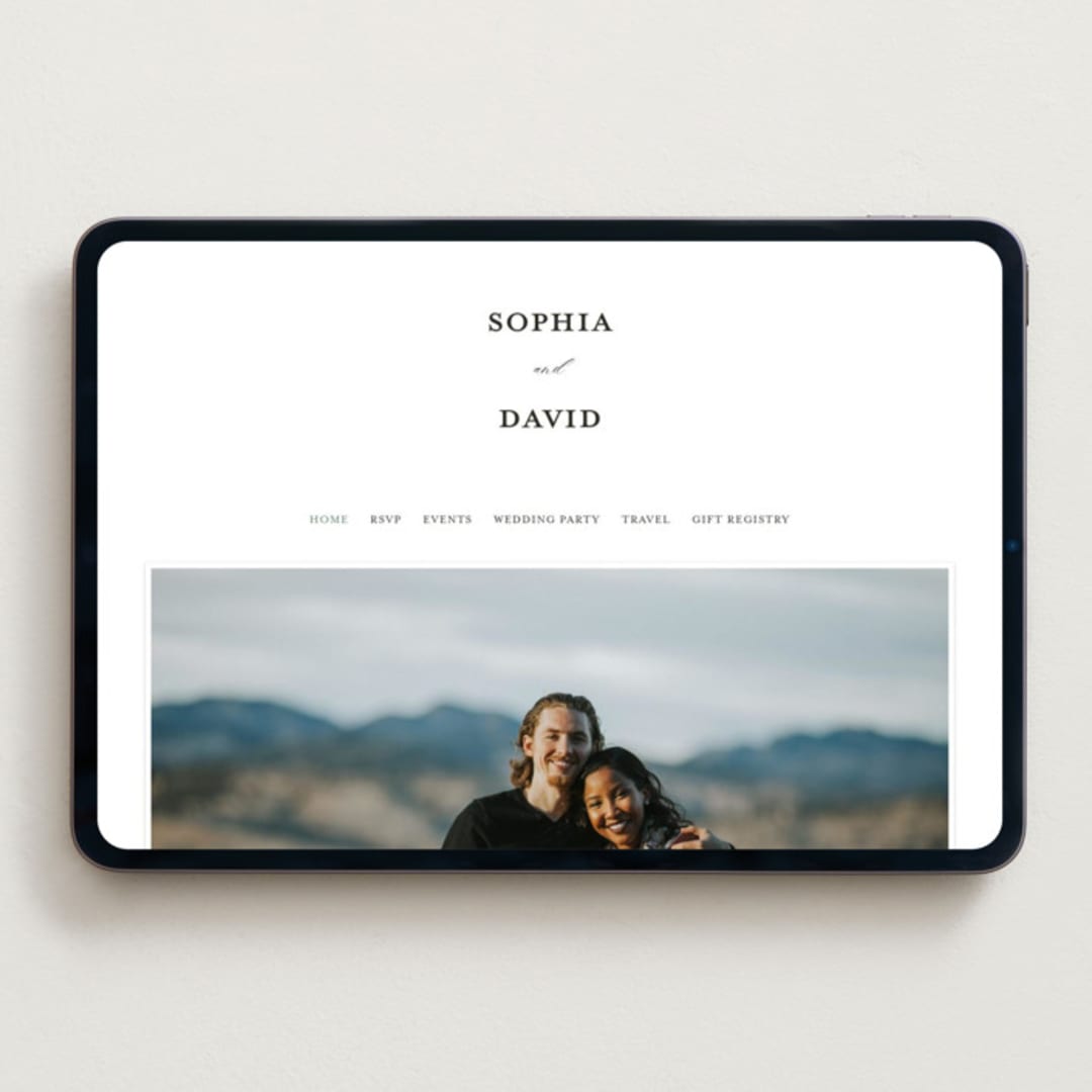 "Great Outdoors" - Wedding Website in Forest by Petra Kern - Desktop Design