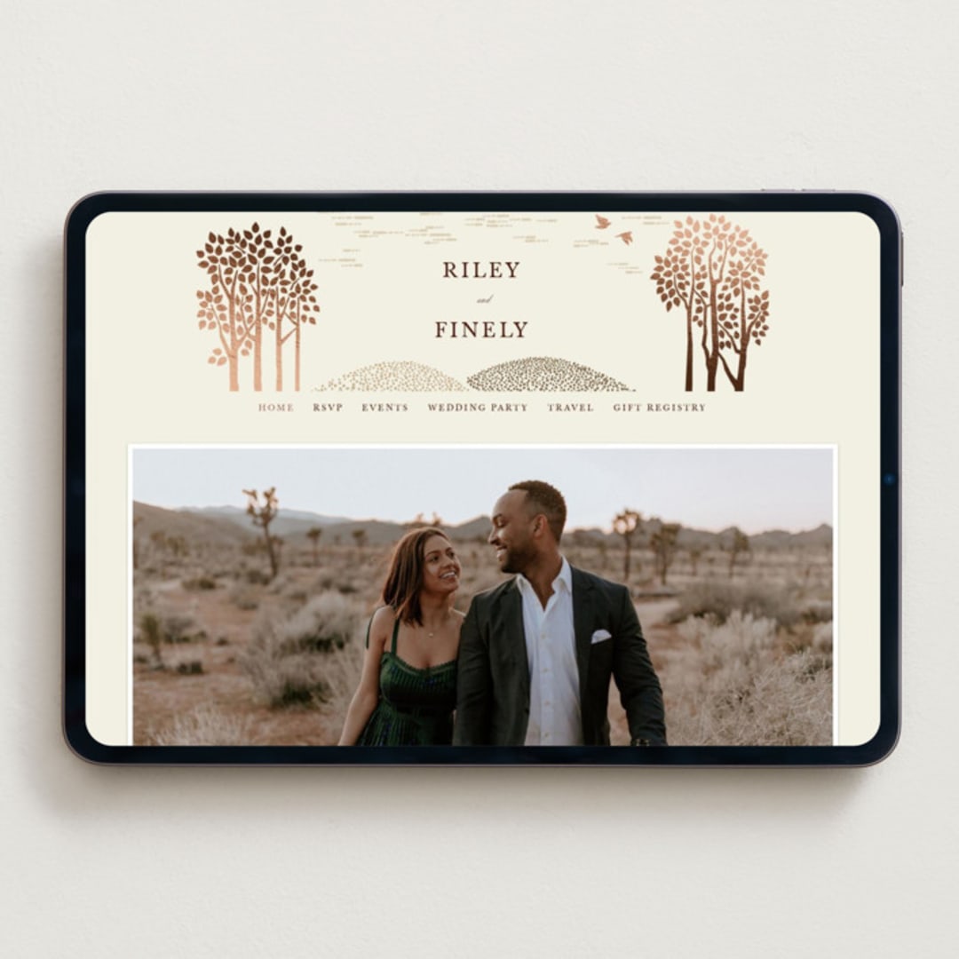 "In the country" - Wedding Website in Chestnut by Paper Sun Studio - Desktop Design