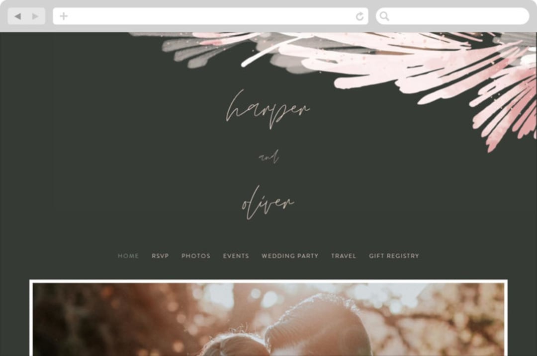 "lush romance" - Wedding Website in Palm by Robin Ott - Desktop Design
