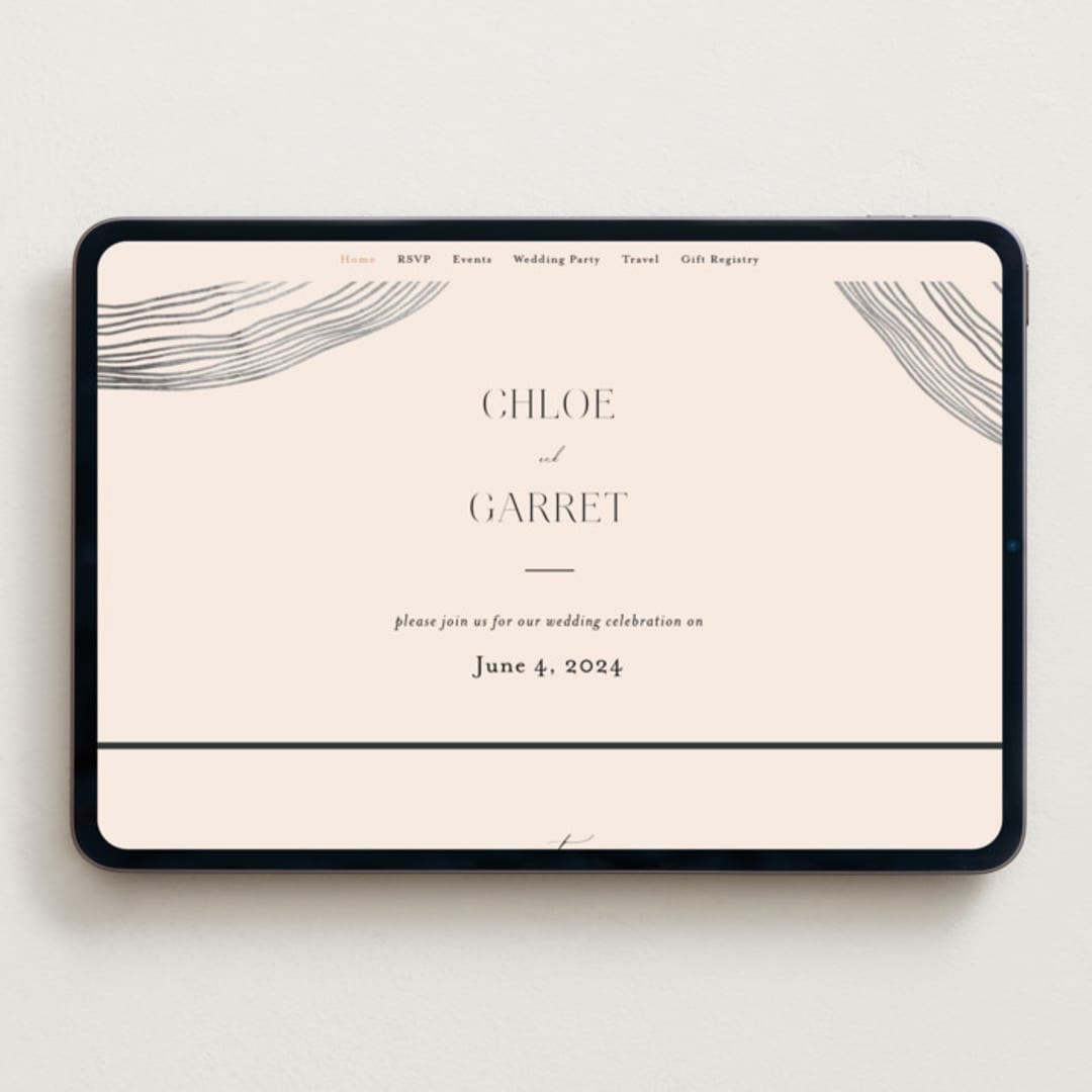 "Rings" - Wedding Website in Natural by Alethea and Ruth - Desktop Design