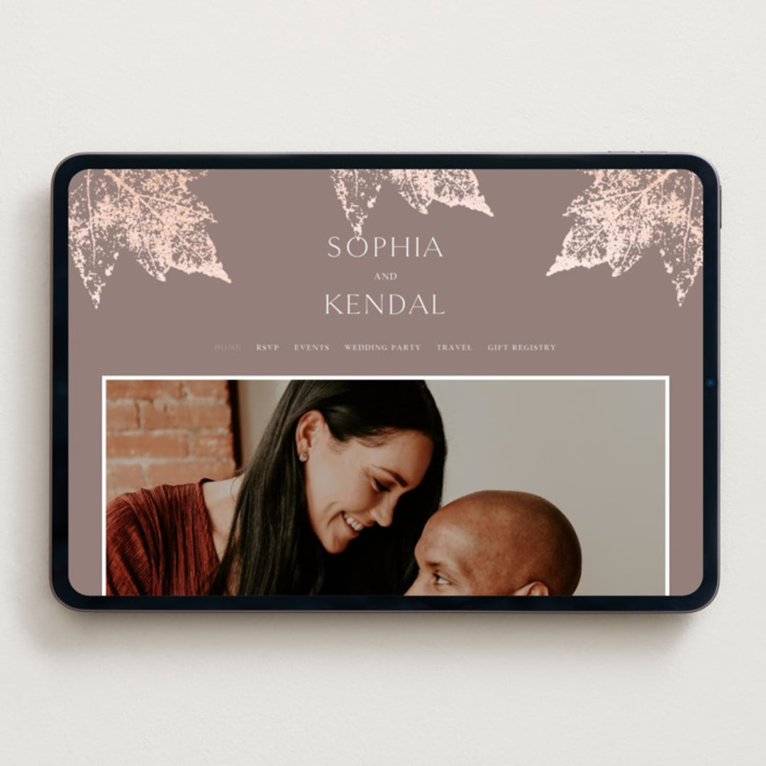 "autumne" - Wedding Website in Maple by Lori Wemple - Desktop Design