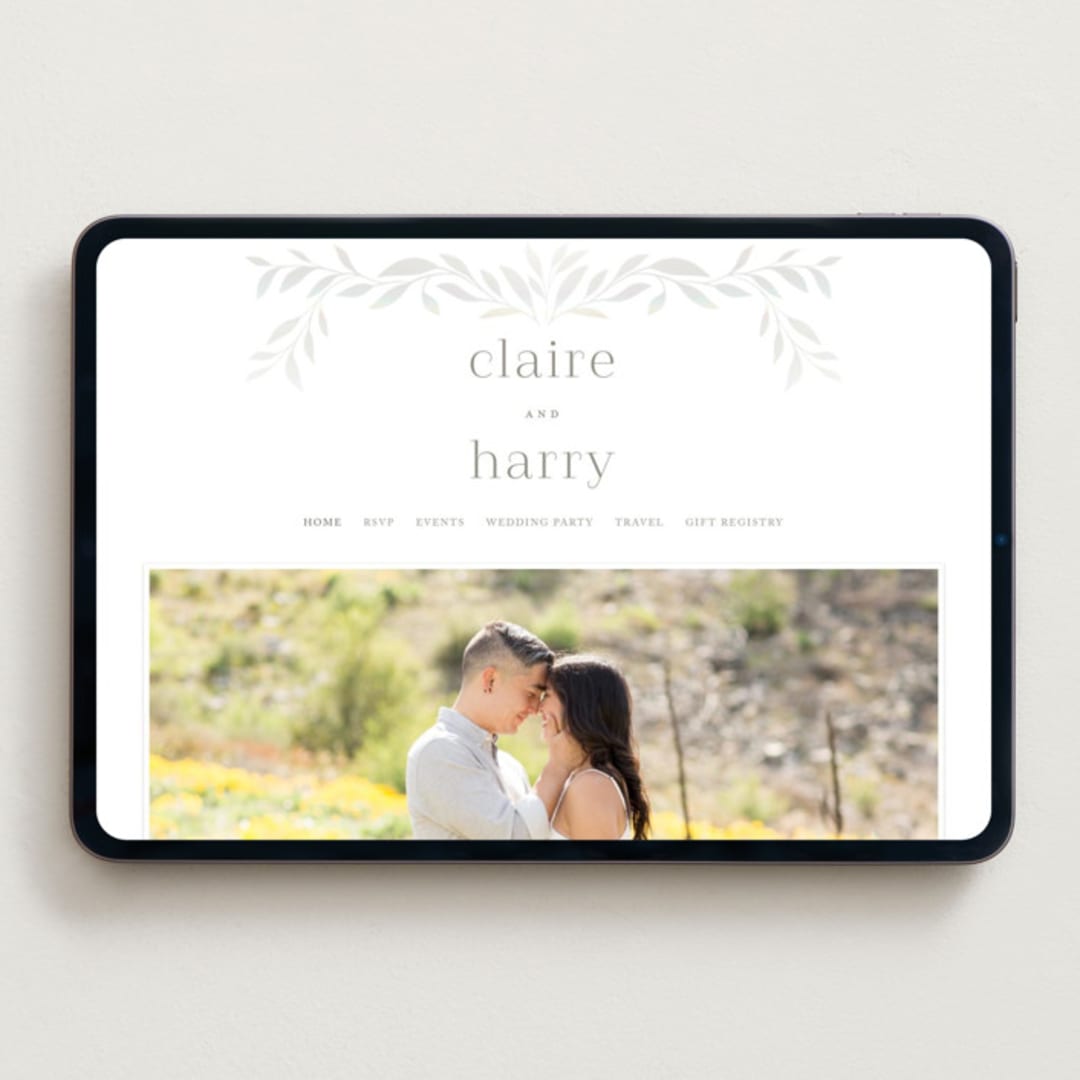 "Clarity" - Wedding Website in Cloud by Ana Sharpe - Desktop Design