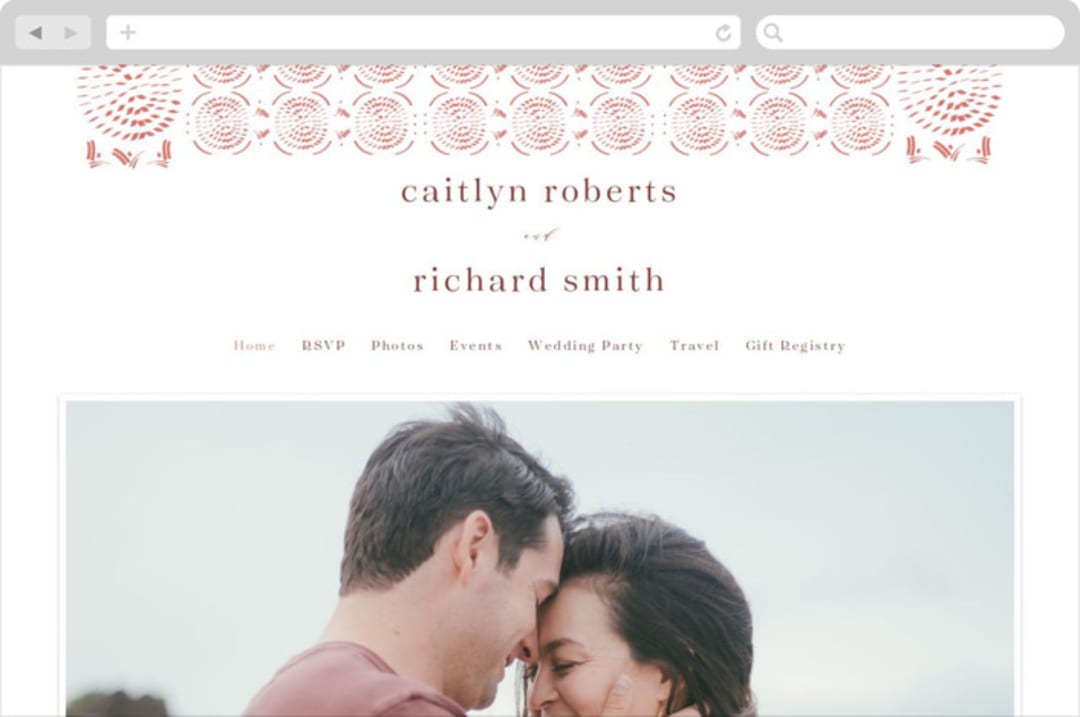 "Terracotta" - Wedding Website in Rust by Kanika Mathur - Desktop Design