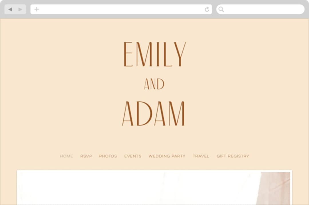 "Classic Touch" - Wedding Website in Rust by April Astudillo - Desktop Design