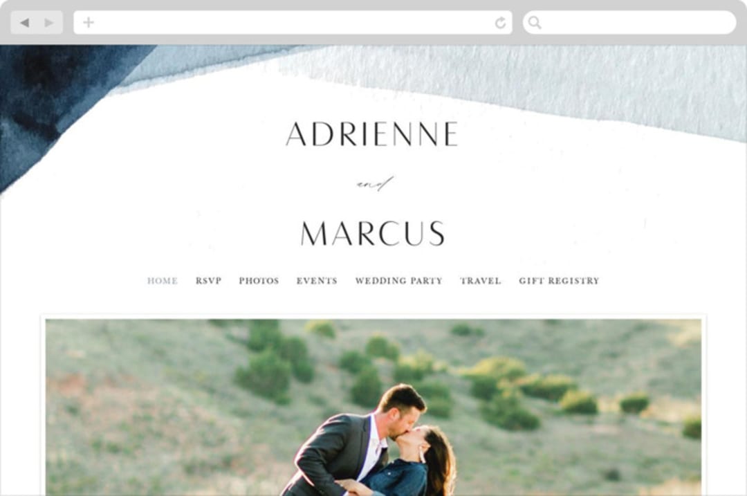 "Trio" - Wedding Website in Ocean by Erin L. Wilson - Desktop Design