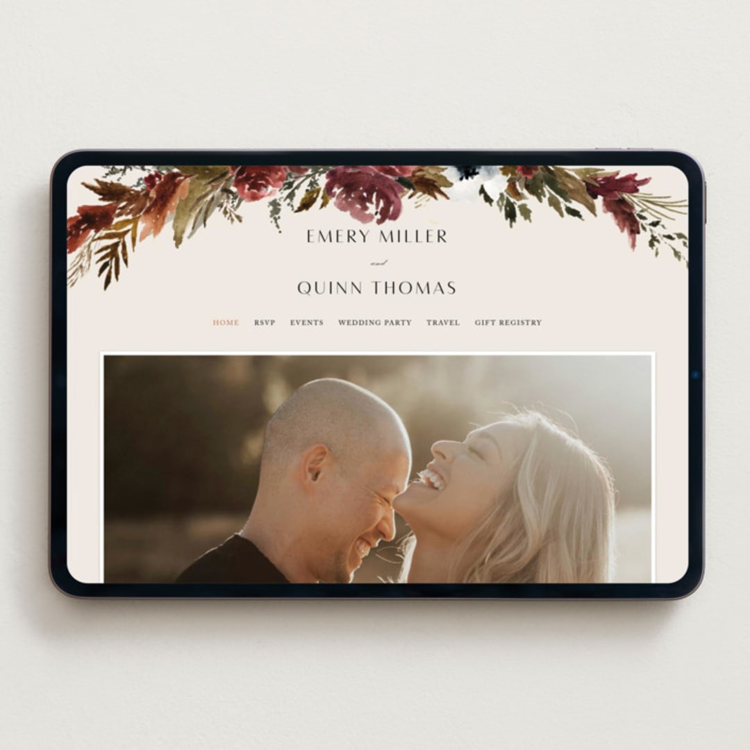 "poetique" - Wedding Website in Autumn by Kate Ahn - Desktop Design