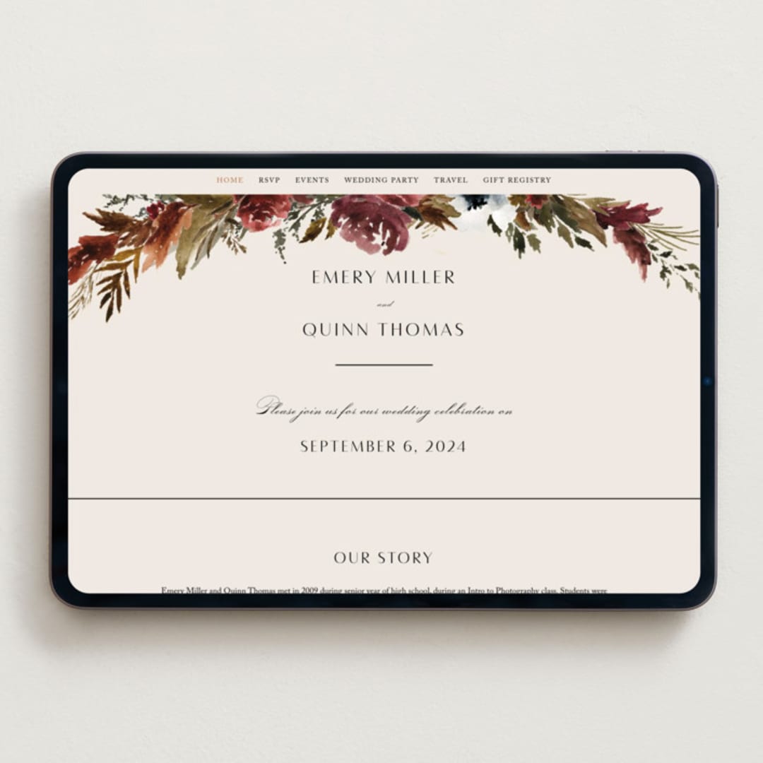 "poetique" - Wedding Website in Autumn by Kate Ahn - Desktop Design