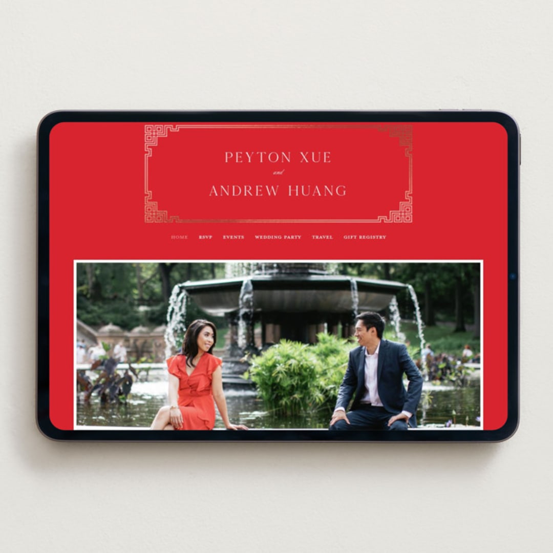 "HAPPINESS x 2" - Wedding Website in Ruby by Melanie Kosuge - Desktop Design