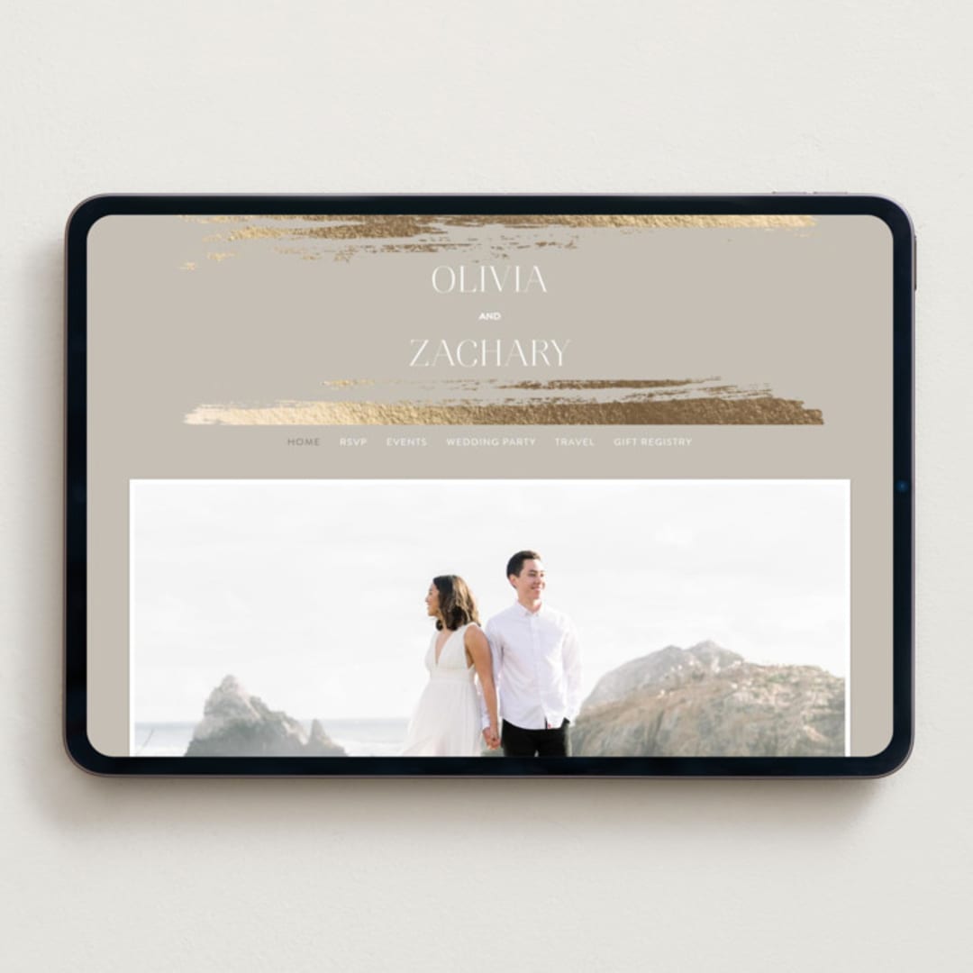 "True Love" - Wedding Website in Clay by Carolyn Nicks - Desktop Design