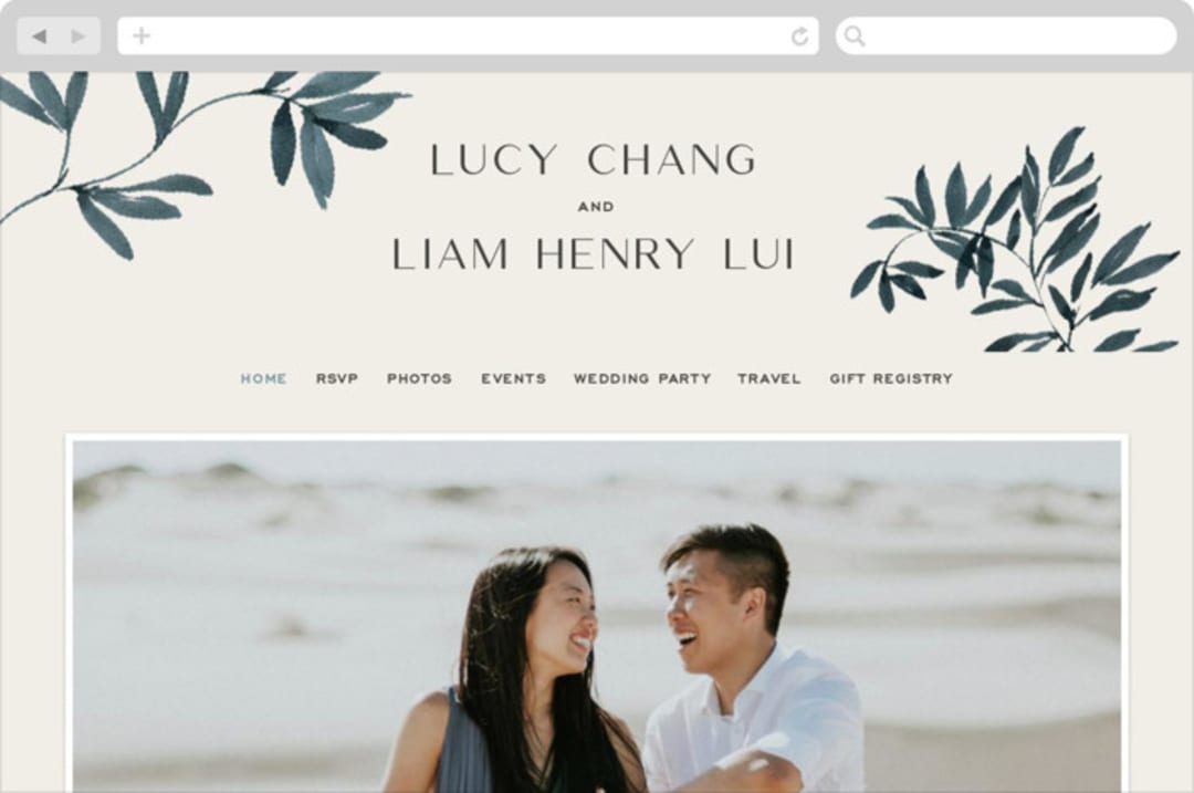 "Adore You" - Wedding Website in Great Lakes by Design Lotus - Desktop Design