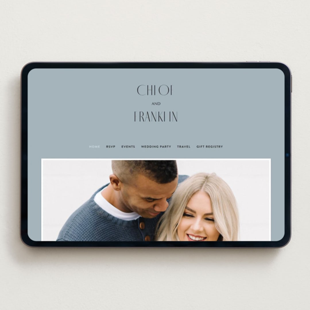 "Layered" - Wedding Website in Cloud by Kelly Schmidt - Desktop Design