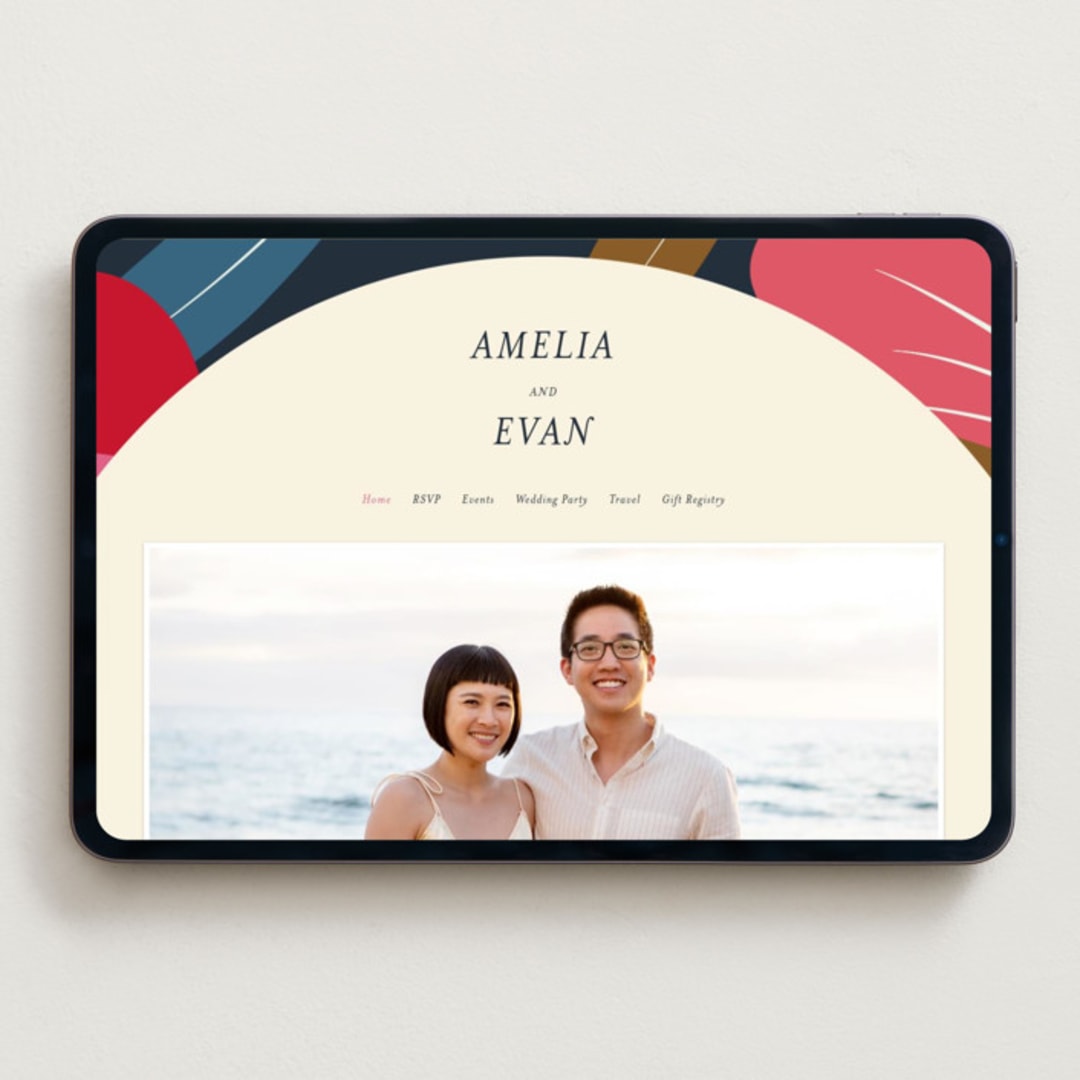 "Tropical Sonata" - Wedding Website in Hawaii by Ani Somi - Desktop Design
